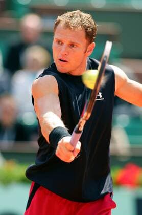 Michael Russell (USA) Tennis Herren French Open 2007, ATP Tour, Grand Slam Einzelbild Roland Garros Paris Dynamik, Tennis Herren French Open 2007, ATP Tour, Grand Slam Einzelbild Roland Garros Paris Dynamik,