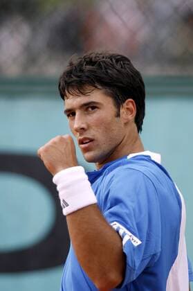 Jonathan Eysseric (Frankreich) jubelt -  (pan20475) Tennis Herren French Open 2007, Grand Slam, ATP Tour Einzelbild Roland Garros Paris Freude, Tennis Herren French Open 2007, Grand Slam, ATP Tour Einzelbild Roland Garros Paris Freude,  