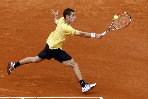 Flavio Cipolla (Italien) -  (pan20515) Tennis Herren French Open 2007, Grand Slam, ATP Tour Einzelbild Roland Garros Paris Dynamik, Tennis Herren French Open 2007, Grand Slam, ATP Tour Einzelbild Roland Garros Paris Dynamik,  