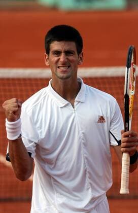 Novak Djokovic (Serbien) jubelt Tennis Herren French Open 2007, Grand Slam, ATP Tour Einzelbild Roland Garros Paris Freude, Tennis Herren French Open 2007, Grand Slam, ATP Tour Einzelbild Roland Garros Paris Freude,