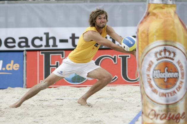 Malte Nagursky (Deutschland) Beachvolleyball Herren Smart Beach Tour Dresden 2007 Einzelbild Dresden Dynamik, Beachvolleyball Herren Smart Beach Tour Dresden 2007 Einzelbild Dresden Dynamik,