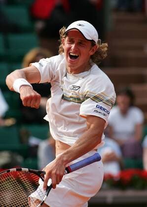 Igor Andreev (Rußland) - Siegsjubel Tennis Herren French Open 2007, Grand Slam, ATP Tour Einzelbild Roland Garros Paris Freude, Begeisterung, Tennis Herren French Open 2007, Grand Slam, ATP Tour Einzelbild Roland Garros Paris Freude, Begeisterung,
