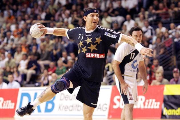 Stefan Kretzschmar (All Star Team SC Magdeburg) am Ball Handball Herren All Star Game 2007, AllStar, Allstars, Stars, Deutschland - All Star Team 31:36 Gruppe Berlin Dynamik, Handball Herren All Star Game 2007, AllStar, Allstars, Stars, Deutschland - All Star Team 31:36 Gruppe Berlin Dynamik,