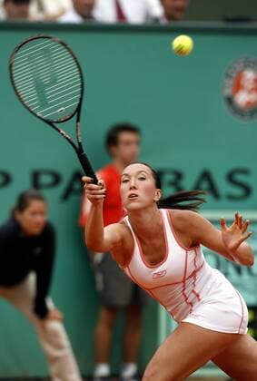 Jelena Jankovic (Serbien) Tennis Damen French Open 2007, Grand Slam, WTA Tour Einzelbild Roland Garros Paris Dynamik, Tennis Damen French Open 2007, Grand Slam, WTA Tour Einzelbild Roland Garros Paris Dynamik,