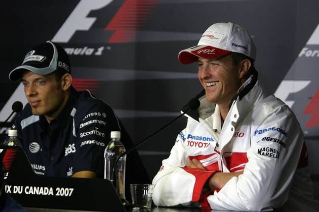 Ralf Schumacher (Deutschland Toyota, re.) und Alexander Wurz (Österreich Williams) während der Pressekonferenz -  Motorsport Grand Prix Herren Großer Preis von Kanada 2007, Formel 1 Weltmeisterschaft, F1, F, GP, WM Gruppe Montreal Motorsport Grand Prix Herren Großer Preis von Kanada 2007, Formel 1 Weltmeisterschaft, F1, F, GP, WM Gruppe Montreal