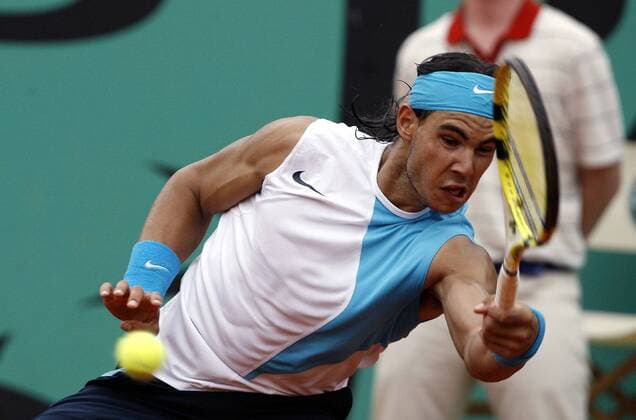Rafael Nadal (Spanien) -  Tennis Herren French Open 2007, Grand Slam, ATP Tour Einzelbild Roland Garros Paris Tennis Herren French Open 2007, Grand Slam, ATP Tour Einzelbild Roland Garros Paris  