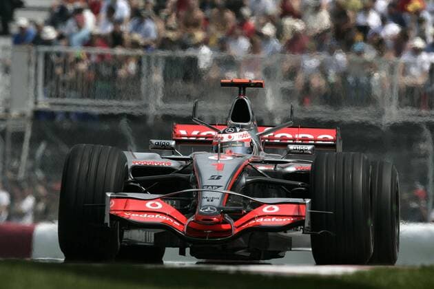 Fernando Alonso (Spanien McLaren Mercedes) in seinem Boliden Motorsport Grand Prix Herren Großer Preis von Kanada 2007, Formel 1 Weltmeisterschaft, F1, F, GP, WM Einzelbild Montreal Motorsport Grand Prix Herren Großer Preis von Kanada 2007, Formel 1 Weltmeisterschaft, F1, F, GP, WM Einzelbild Montreal