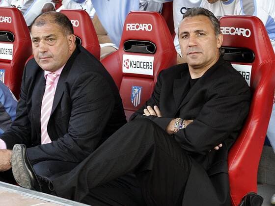 Trainer Hristo Stoichkov (Celta Vigo, re.) auf der Bank -  (pan18475) Fußball Herren Primera Division 2006 2007, 1. Spanische Liga, RC Celta de Vigo, Vdig Gruppe Madrid Fußball Herren Primera Division 2006 2007, 1. Spanische Liga, RC Celta de Vigo, Vdig Gruppe Madrid  