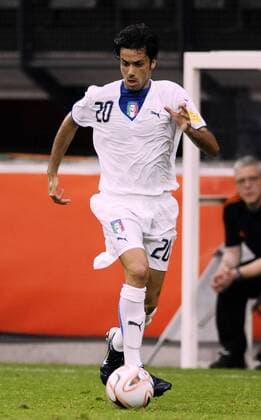 Raffaele Palladino (Italien U21) Fußball EM Herren U 21 EM 2007, Länderspiel, Nationalteam, Nationaltrikot, Gruppe B, Vdig Einzelbild Nijmegen Dynamik, Fußball EM Herren U 21 EM 2007, Länderspiel, Nationalteam, Nationaltrikot, Gruppe B, Vdig Einzelbild Nijmegen Dynamik,