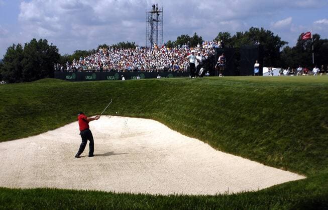 Phil Mickelson (USA) - Bunkerspiel -  (OAK20070614333) Golf Herren US Open 2007, PGA Tour, Totale Oakmont Golf Herren US Open 2007, PGA Tour, Totale Oakmont