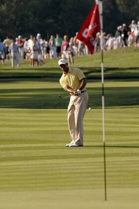 Eldrick Tiger Woods (USA) - Put - (Icon21717015) Golf Herren US Open 2007, PGA Tour Einzelbild Oakmont Golf Herren US Open 2007, PGA Tour Einzelbild Oakmont EDITORIAL USE ONLY