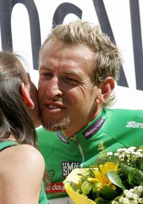 Christophe Moreau (Frankreich Ag2r Prevoyance) grüne Trikot über Radsport Herren Dauphine Libere 2007, ProTour, Straßenradsport, Straße, Rad, Einzelbild 5. Etappe: Nyons - Digne les Bains Radsport Herren Dauphine Libere 2007, ProTour, Straßenradsport, Straße, Rad, Einzelbild 5. Etappe: Nyons - Digne les Bains