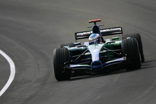 Jenson Button (England Honda) in seinem Boliden - Motorsport Grand Prix Herren Großer Preis der USA 2007, Formel 1 Weltmeisterschaft, F1, F, GP, WM Einzelbild Indianapolis Motorsport Grand Prix Herren Großer Preis der USA 2007, Formel 1 Weltmeisterschaft, F1, F, GP, WM Einzelbild Indianapolis