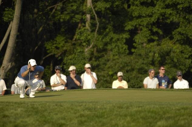 Paul Casey (England) taxiert die Ideallinie - (Icon21717875) Golf Herren US Open 2007, PGA Tour Totale Oakmont Nachdenklichkeit, Golf Herren US Open 2007, PGA Tour Totale Oakmont Nachdenklichkeit, EDITORIAL USE ONLY