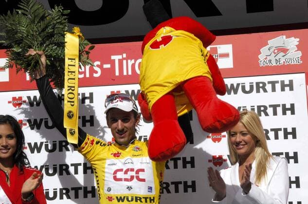 Fabian Cancellara (Schweiz CSC) ist Gesamtführender nach der 3. Etappe der Tour de Suisse 2007 - Radsport Herren Tour de Suisse 2007, ProTour, Straßenradsport, Straße, Rad, Fleurop Gruppe 3. Etappe: Brunnen - Nauders Freude, Radsport Herren Tour de Suisse 2007, ProTour, Straßenradsport, Straße, Rad, Fleurop Gruppe 3. Etappe: Brunnen - Nauders Freude,