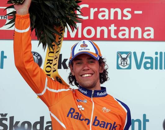 Thomas Dekker (Niederlande Rabobank) gewinnt die 6. Etappe der Tour de Suisse 2007 Radsport Herren Tour de Suisse 2007, ProTour, Straßenradsport, Straße, Rad Einzelbild 6. Etappe:Giubiasco - Crans Montana Freude, Radsport Herren Tour de Suisse 2007, ProTour, Straßenradsport, Straße, Rad Einzelbild 6. Etappe:Giubiasco - Crans Montana Freude,