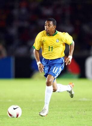 Robinho (Brasilien) am Ball Fußball Länderspiel Herren Copa America 2007, Amerika, Südamerikameisterschaft, Südamerika Meisterschaft, Nationalteam Einzelbild Puerto Ordaz Dynamik, Fußball Länderspiel Herren Copa America 2007, Amerika, Südamerikameisterschaft, Südamerika Meisterschaft, Nationalteam Einzelbild Puerto Ordaz Dynamik,