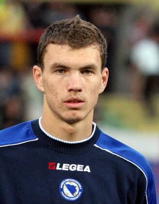 Edin Dzeko (Bosnien Herzegowina) -  Fußball Länderspiel Herren EM Qualifikation 2007, Nationalmannschaft Porträt Sarajevo Fußball Länderspiel Herren EM Qualifikation 2007, Nationalmannschaft Porträt Sarajevo