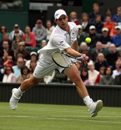 Andy Roddick (USA) Tennis Herren All England Championships 2007, Grand Slam, ATP Tour Einzelbild Wimbledon London Dynamik, Tennis Herren All England Championships 2007, Grand Slam, ATP Tour Einzelbild Wimbledon London Dynamik,