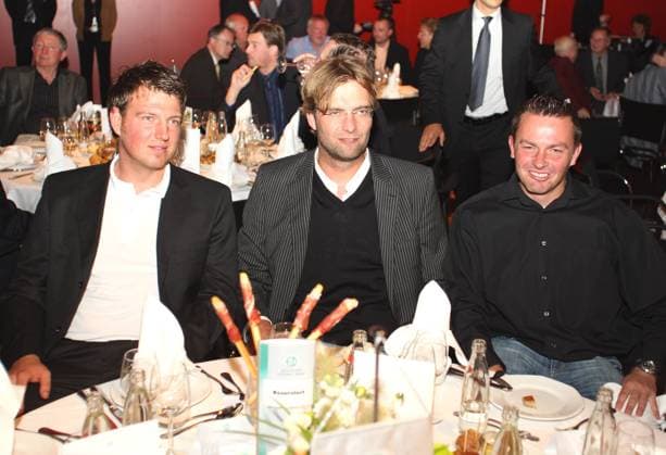 DFB Live Pressetermin 2007, v.li.: Torwarttrainer Philipp Laux (Hoffenheim), Trainer Jürgen Klopp (Mainz), Trainer Christian Hock (Wehen) Fußball 2. BL Herren DFB Live 2007, Roadshow, Sommertour, Veranstaltungsreihe Gruppe Mainz Fußball 2. BL Herren DFB Live 2007, Roadshow, Sommertour, Veranstaltungsreihe Gruppe Mainz
