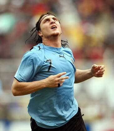 Cristian Rodriguez (Uruguay) Fußball Länderspiel Herren Copa America 2007, Amerika, Südamerikameisterschaft, Südamerika Meisterschaft, Nationalteam Einzelbild San Cristobal Fußball Länderspiel Herren Copa America 2007, Amerika, Südamerikameisterschaft, Südamerika Meisterschaft, Nationalteam Einzelbild San Cristobal