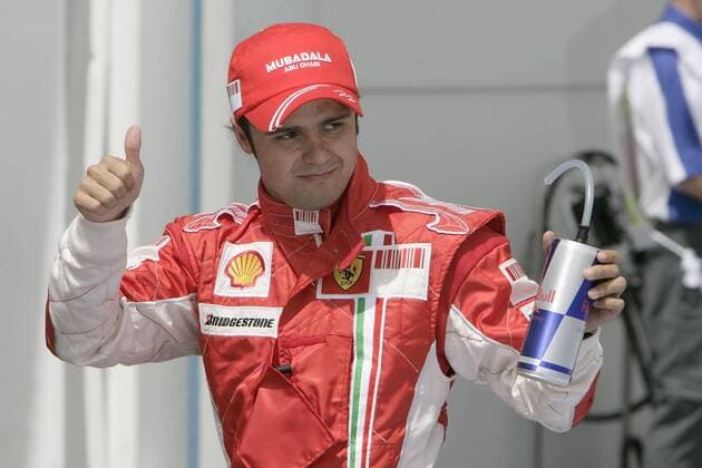 Felipe Massa (Brasilien Ferrari) freut sich über die Pole Position beim GP von Frankreich 2007 Motorsport Grand Prix Herren Großer Preis von Frankreich 2007, Formel 1 Weltmeisterschaft, F1, F, GP, WM, Qualifying Einzelbild Magny Cours Motorsport Grand Prix Herren Großer Preis von Frankreich 2007, Formel 1 Weltmeisterschaft, F1, F, GP, WM, Qualifying Einzelbild Magny Cours