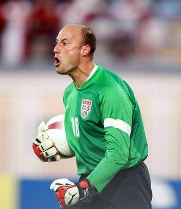 Torwart Kasey Keller (USA) wütend Fußball Länderspiel Herren Copa America 2007, Amerika, Südamerikameisterschaft, Südamerika, Meisterschaft, Gruppe C, Einzelbild Barinas Fußball Länderspiel Herren Copa America 2007, Amerika, Südamerikameisterschaft, Südamerika, Meisterschaft, Gruppe C, Einzelbild Barinas