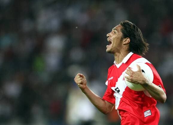 Jose Paolo Guerrero (Peru) - Torjubel Fußball Länderspiel Herren Copa America 2007 Südamerikameisterschaft Meisterschaft Südamerika Amerika Gruppe A Einzelbild Merida Freude, Fußball Länderspiel Herren Copa America 2007 Südamerikameisterschaft Meisterschaft Südamerika Amerika Gruppe A Einzelbild Merida Freude,