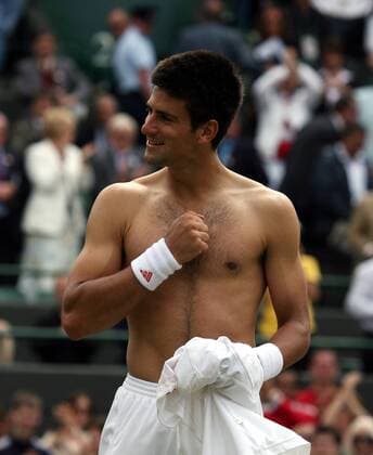 Novak Djokovic (Serbien) jubelt Tennis Herren All England Championships 2007, ATP Tour, Grand Slam Einzelbild Wimbledon London Freude, Tennis Herren All England Championships 2007, ATP Tour, Grand Slam Einzelbild Wimbledon London Freude,