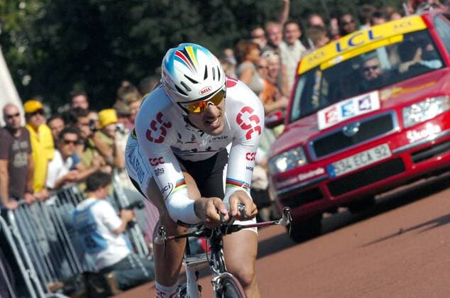 Fabian Cancellara (Schweiz CSC) -  Radsport Herren Tour de France 2007, Straßenradsport, Straße, Rad, ProTour Einzelbild London Radsport Herren Tour de France 2007, Straßenradsport, Straße, Rad, ProTour Einzelbild London