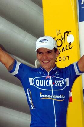 Gert Steegmans (Belgien Quick Step Innergetic) gewinnt die 2. Etappe der Tour de France 2007 - Radsport Herren Tour de France 2007, ProTour, Straßenradsport, Straße, Rad Einzelbild 2. Etappe: Dünkirchen - Gent Freude, Radsport Herren Tour de France 2007, ProTour, Straßenradsport, Straße, Rad Einzelbild 2. Etappe: Dünkirchen - Gent Freude,