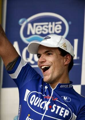 Gert Steegmans (Belgien Quick Step Innergetic) gewinnt die 2. Etappe der Tour de France 2007 - Radsport Herren Tour de France 2007, ProTour, Straßenradsport, Straße, Rad Einzelbild 2. Etappe: Dünkirchen - Gent Freude, Begeisterung, Radsport Herren Tour de France 2007, ProTour, Straßenradsport, Straße, Rad Einzelbild 2. Etappe: Dünkirchen - Gent Freude, Begeisterung,