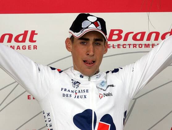 Matthieu Ladagnous (Frankreich Francaise Des Jeux) während der Siegerehrung nach der 3. Etappe der Tour de France 2007 Radsport Herren Tour de France 2007, ProTour, Straßenradsport, Straße, Rad Einzelbild 3. Etappe: Waregem - Compiegne Radsport Herren Tour de France 2007, ProTour, Straßenradsport, Straße, Rad Einzelbild 3. Etappe: Waregem - Compiegne
