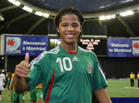 Giovani dos Santos (Mexiko U 20) - Schlußjubel Fußball Länderspiel Herren U 20 WM 2007, U20, Junioren, Nationalteam, Nationaltrikot, Achtelfinale Einzelbild Montreal Freude, Fußball Länderspiel Herren U 20 WM 2007, U20, Junioren, Nationalteam, Nationaltrikot, Achtelfinale Einzelbild Montreal Freude,