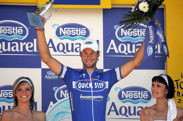 Tom Boonen (Belgien Quick Step Innergetic) gewinnt die 6. Etappe der Tour de France 2007 Radsport Herren Tour de France 2007, ProTour, Straßenradsport, Straße, Rad Gruppe 6. Etappe: Semur en Auxois - Bourg en Bresse Freude, Radsport Herren Tour de France 2007, ProTour, Straßenradsport, Straße, Rad Gruppe 6. Etappe: Semur en Auxois - Bourg en Bresse Freude,