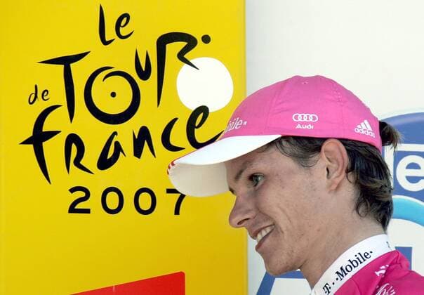 Linus Gerdemann (Deutschland T Mobile) gewinnt die 7. Etappe der Tour de France 2007 Radsport Herren Tour de France 2007, ProTour, Straßenradsport, Straße, Rad, Porträt 7. Etappe: Bourg en Bresse - Le Grand Bornand Freude, Radsport Herren Tour de France 2007, ProTour, Straßenradsport, Straße, Rad, Porträt 7. Etappe: Bourg en Bresse - Le Grand Bornand Freude,