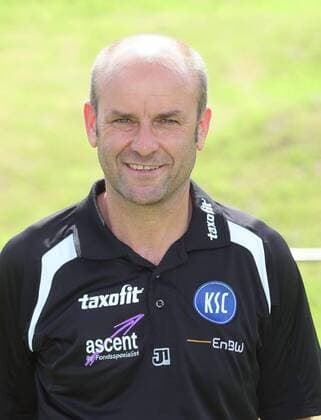 Trainer Edmund Becker (Karlsruher SC) Fußball 1. BL Herren Saison 2007 2008, KSC, Präsentation, Pressetermin, Porträttermin Porträt Karlsruhe Freude, Fußball 1. BL Herren Saison 2007 2008, KSC, Präsentation, Pressetermin, Porträttermin Porträt Karlsruhe Freude,