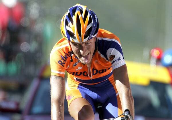 Michael Rasmussen (Dänemark Rabobank) gewinnt die 8. Etappe der Tour de France 2007 Radsport Herren Tour de France 2007, ProTour, Straßenradsport, Straße, Rad, Einzelbild 8. Etappe: Le Grand Bornand - Tignes Erschöpfung, Radsport Herren Tour de France 2007, ProTour, Straßenradsport, Straße, Rad, Einzelbild 8. Etappe: Le Grand Bornand - Tignes Erschöpfung,