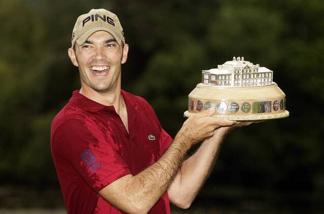 Gregory Havret (Frankreich) - Der Sieger der Barclays Scottish Open 2007 präsentiert stolz seine Trophäe - (Icon36932349) Golf Herren The Barclays Scottish Open 2007, PGA European Tour Einzelbild Glasgow Freude, Begeisterung, Golf Herren The Barclays Scottish Open 2007, PGA European Tour Einzelbild Glasgow Freude, Begeisterung, EDITORIAL USE ONLY