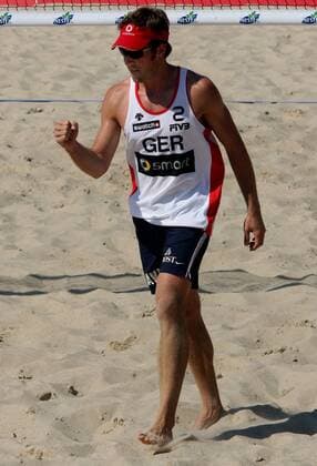 David Klemperer (Deutschland) jubelt Beachvolleyball Herren Swatch FIVB World Tour 2007, WorldTour, Beach, Finale Einzelbild Berlin Freude, Beachvolleyball Herren Swatch FIVB World Tour 2007, WorldTour, Beach, Finale Einzelbild Berlin Freude,