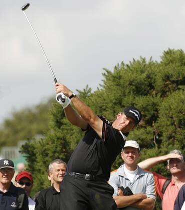 Phil Mickelson (USA) während einer Practice Round bei den British Open Championship 2007 -  (LON2007071701) Golf Herren British Open Championship 2007, European PGA Tour, Training Gruppe Carnoustie Golf Herren British Open Championship 2007, European PGA Tour, Training Gruppe Carnoustie