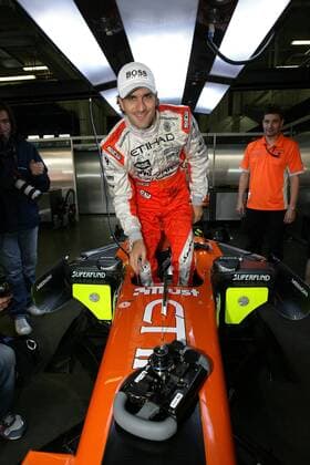 Markus Winkelhock (Deutschland Spyker) steht im Cockpit seines Boliden -  Motorsport Herren Großer Preis von Europa 2007, Formel 1 WM, F1, F, GP Einzelbild Nürburgring Nürburg Motorsport Herren Großer Preis von Europa 2007, Formel 1 WM, F1, F, GP Einzelbild Nürburgring Nürburg