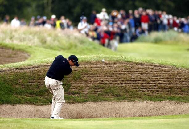 Sergio Garcia (Spanien) - Bunkerspiel -  (LON2007072007) Golf Herren Britsh Open Championship 2007, PGA European Tour Totale Carnoustie Golf Herren Britsh Open Championship 2007, PGA European Tour Totale Carnoustie