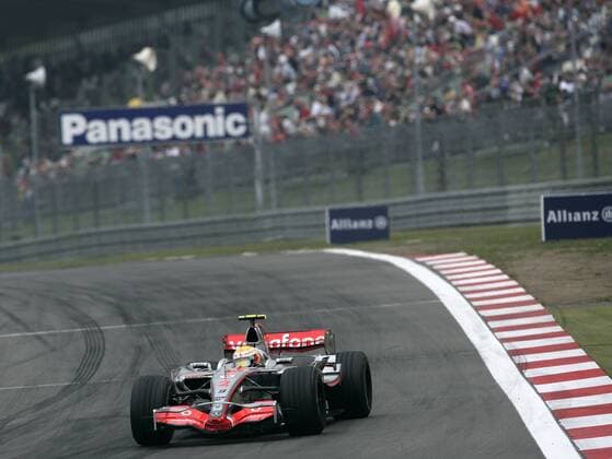 Lewis Hamilton (England McLaren Mercedes) in seinem Boliden Motorsport Grand Prix Herren Großer Preis von Europa 2007, Formel 1 Weltmeisterschaft, F1, F, GP, WM Einzelbild Nürburgring Nürburg Motorsport Grand Prix Herren Großer Preis von Europa 2007, Formel 1 Weltmeisterschaft, F1, F, GP, WM Einzelbild Nürburgring Nürburg