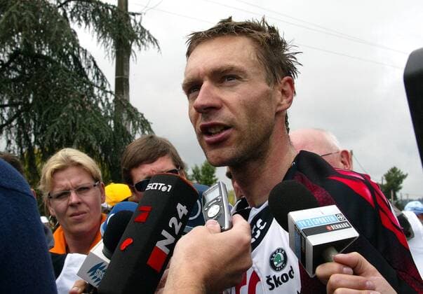Jens Voigt (Deutschland CSC) im Interview Radsport Herren Tour de France 2007, ProTour, Straßenradsport, Rad, Straße, Zeitfahren, Einzelzeitfahren, Vdig Einzelbild 13. Etappe: Albi - Albi Radsport Herren Tour de France 2007, ProTour, Straßenradsport, Rad, Straße, Zeitfahren, Einzelzeitfahren, Vdig Einzelbild 13. Etappe: Albi - Albi