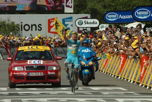 Alexandre Vinokourov (Kasachstan Astana) gewinnt die 15. Etappe der Tour de France 2007 - Radsport Herren Tour de France 2007, ProTour, Straßenradsport, Straße, Rad Totale 15. Etappe: Foix - Loudenvielle le Louron Freude, Begeisterung, Radsport Herren Tour de France 2007, ProTour, Straßenradsport, Straße, Rad Totale 15. Etappe: Foix - Loudenvielle le Louron Freude, Begeisterung,