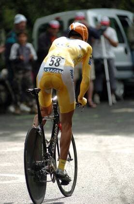 Mickael Rasmussen (Dänemark Rabobank) -  (pan21380) Radsport Herren Tour de France 2007, ProTour, Straßenradsport, Straße, Rad, Zeitfahren, Einzelzeitfahren Einzelbild 13. Etappe: Albi Radsport Herren Tour de France 2007, ProTour, Straßenradsport, Straße, Rad, Zeitfahren, Einzelzeitfahren Einzelbild 13. Etappe: Albi  