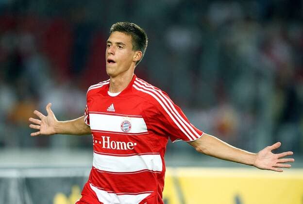 Sandro Wagner (Bayern) - Torjubel Fußball 1. BL Herren Ligapokal 2007 2008, Liga Pokal, Cup, Ligacup, Halbfinale, FC Bayern München Einzelbild Stuttgart Freude, Fußball 1. BL Herren Ligapokal 2007 2008, Liga Pokal, Cup, Ligacup, Halbfinale, FC Bayern München Einzelbild Stuttgart Freude,