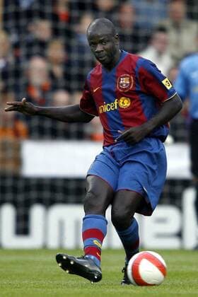 Lilian Thuram (FC Barcelona) am Ball -  (pan21402) Fußball Herren Primera Division 2007 2008, 1. Spanische Liga, FC Barcelona, Barca, Test, Testspiel, Vorbereitung Einzelbild Barcelona Fußball Herren Primera Division 2007 2008, 1. Spanische Liga, FC Barcelona, Barca, Test, Testspiel, Vorbereitung Einzelbild Barcelona  