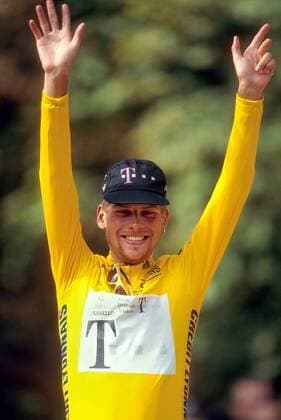Jan Ullrich (Deutschland Team Telekom) - Gesamtsieger der Tour de France 1997 Radsport Herren Tour de France 1997, Straßenradsport, Straße, Rad Einzelbild Paris, Champs Elysee, Elysees Freude, Radsport Herren Tour de France 1997, Straßenradsport, Straße, Rad Einzelbild Paris, Champs Elysee, Elysees Freude,
